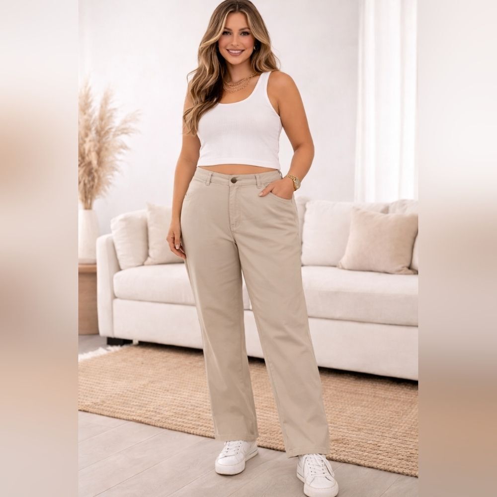 New L.L.Bean Women’s Khaki Pants Plus 20 Tall Wrinkle Free Cotton Original Fit